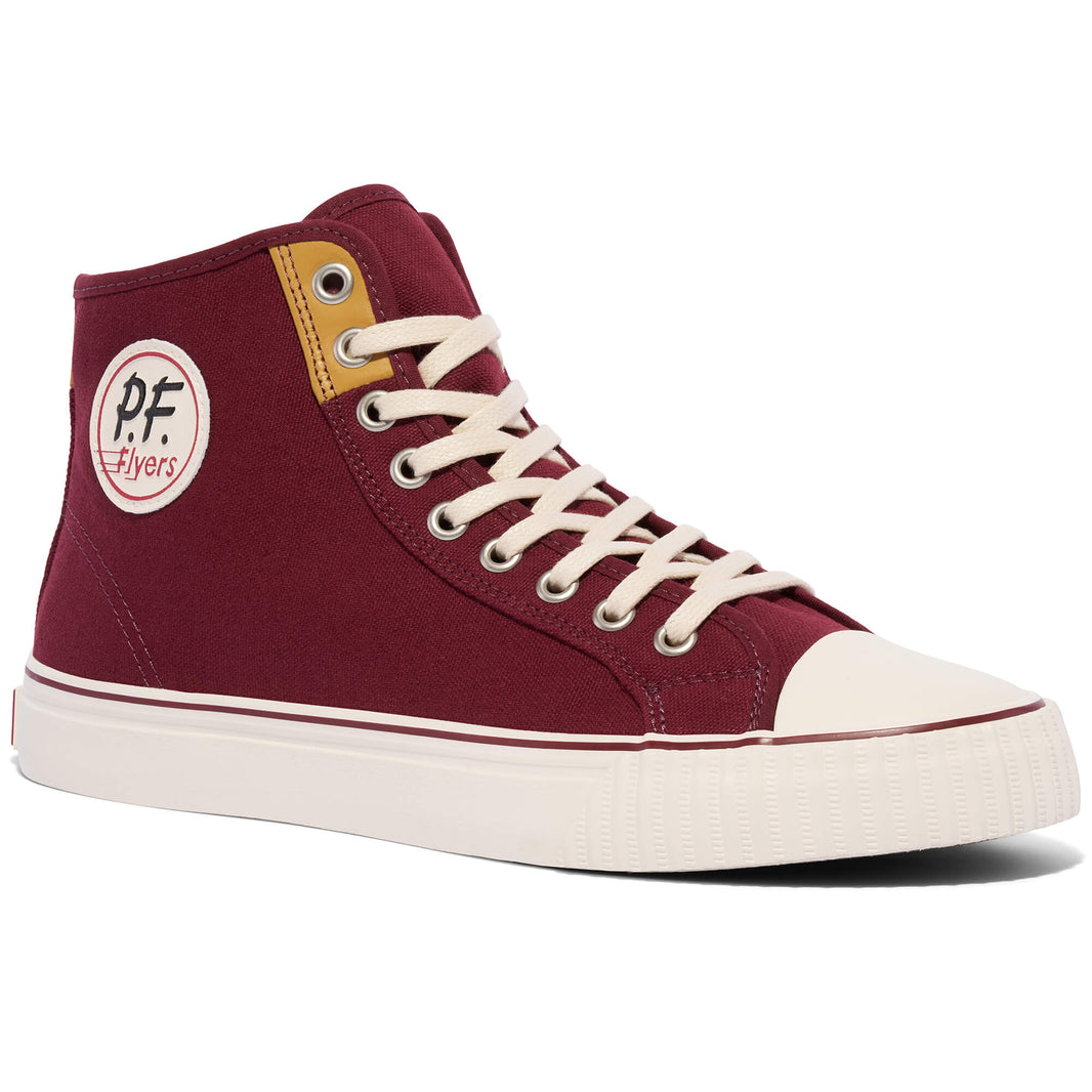 Tawny Port Canvas & Leather Center High-Top | Unisex Canvas Sneaker